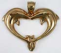 dolphin lovers gold pendant