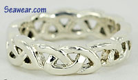 Argentium Silver Celtic love knot ring
