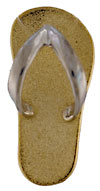 yellow gold flip flop with white gold strap