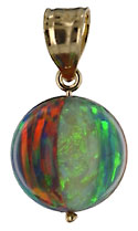 14kt and opal beach pall pendant charm