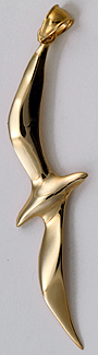gold nautical jewelry sea gull gannett charm