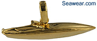 14kt gold speed boat fast fishing boat necklace jewelry pendant