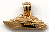 14kt gold small 3D full round cruis ship charm