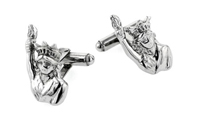 sterling silver statue of liberty cufflinks