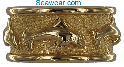 three dolphin wedding band DR022 79500