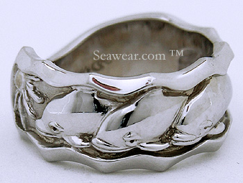 white gold Steven Douglas dolphin wedding ring