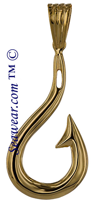 14k tribal fish hook