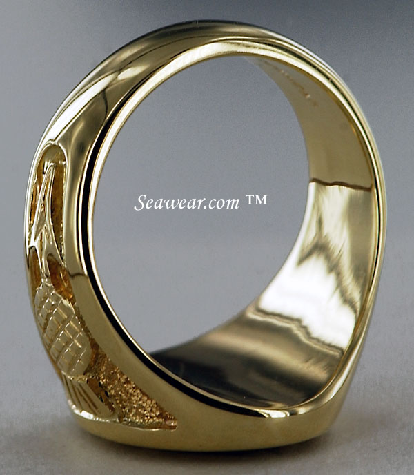 gold Scottish thistle ring