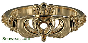 Claddagh engagement ring setting
