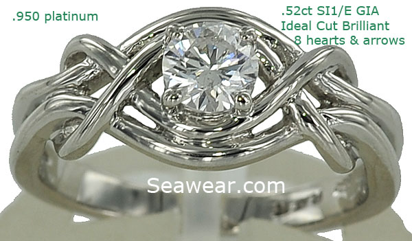 platinum and diamond Celtic engagement ring