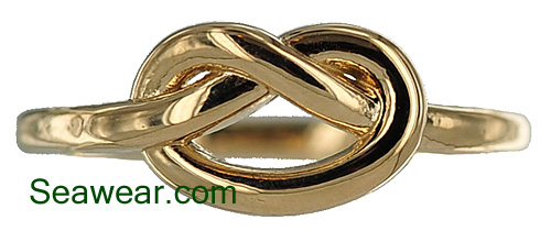 love knot pretzel knot ring