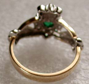 3mm wide band of the Claddagh engagement ring