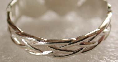 close up of celtic knots band