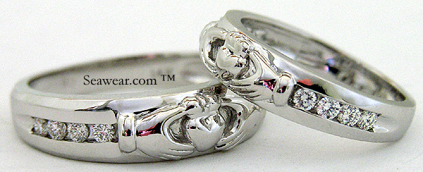 Claddagh diamond wedding ring