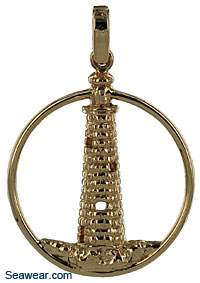 lighthouse circle necklace pendant