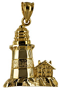 lighthouse and keepers cottage jewelry charm