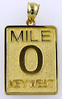 14kt Mile Marker Zero 0 in Key West charm