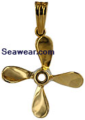 four blade propeller in gold