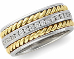hand braided diamond eternity ring