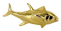 14kt gold tuna tie clasp with clutch back pin