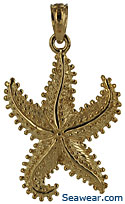 14k dancing starfish necklace pendant jewelry charm