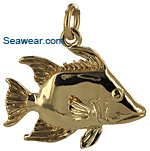 14kt gold hogfish necklace pendant or bracelet charm