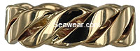 triple strand twisted woven wedding ring