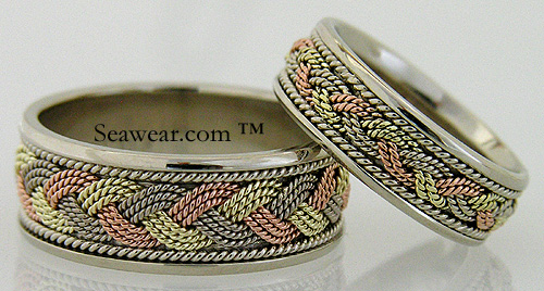 woven gold wedding ring