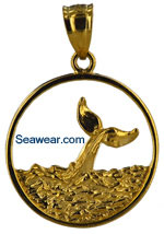 diving whale jewelry necklace pendant