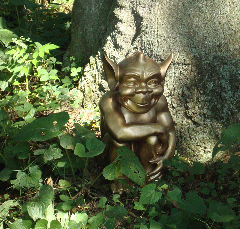 good luck gnome along the sensory trail of the Enchanted Forest