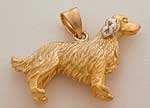 14kt Irish Setter necklace charm