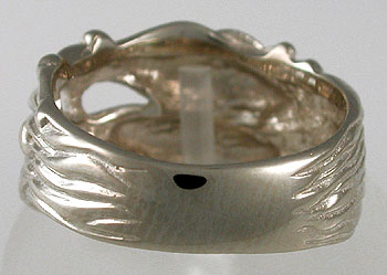 inside of white gold dolphin ring