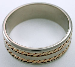 yellow white gold band