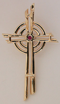 back side of pilot's cross