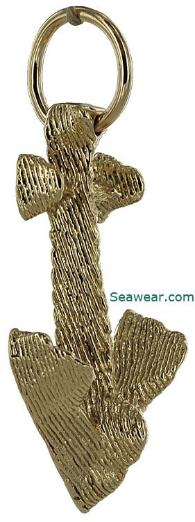 14k forged viking anchor