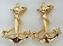 fouled anchor stud earrings