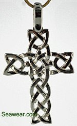 medium silver Celtic Cross necklace