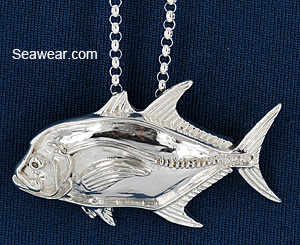 argentium silver blue fin tuna necklace