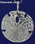 argentium silver arrow head sand dollar necklace
