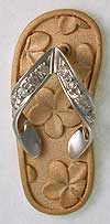 diamond plumeria Hawaiian flip flop charms