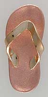 pink beach thong with yellow strap
