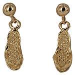 14k gold ball drop post flip flop earrings