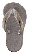 14kt white gold beach thong flip flop sandal 