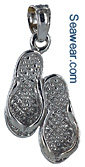 white gold double beach thong flip flop slipper sandals