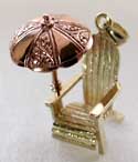 beach cabana chair and umbrella