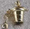 14kt gold pail and shovel charm