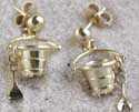 pail and shovel gold earrings