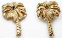 palm tree post earrings