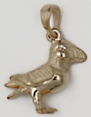 14kt puffin bird necklace pendant