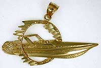 off shore race boat jewlry pendant